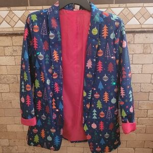 Light up Holiday Blazer Ugly Christmas Jacket